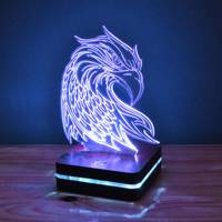 چراغ خواب موهومی طرح سر عقاب هفت رنگ Mohomi Wirelight 7 Color Lamp Eagle Head