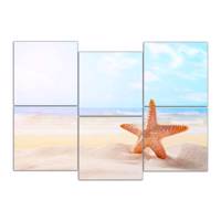 تابلو دیواری 6 تکه دکوگراف مدل Star کد 412 سایز 20x20 سانتی متر DecoGraph Star 412 Wood Chassis Size 20x20 Cm