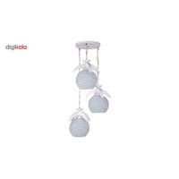 چراغ آویز چشمه نور 3 شعله کد G524/3H-WT Cheshmeh Noor 524/3H-WT Three Branch Hanging Lamp