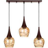 چراغ آویز چشمه نور 3 شعله کد G550/3H-BR Cheshmeh Noor G550/3H-BR Three Flame Hanging Lamp