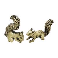 مجسمه فلزی جام هنر مدل سنجاب مجموعه 2 عددی