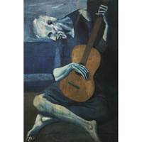 تابلو شاسی گالری هنری پیکاسو طرح گیتار زن پیر Picasso Art Gallery Old Guitarist Chassis