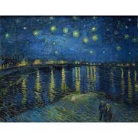 تابلو شاسی گالری هنری پیکاسو طرح شب پرستاره برفراز رن سایز 50x70 سانتی متر - Picasso Art Gallery The Starry Night Over the Rhone Chassis Size 50x70 CM