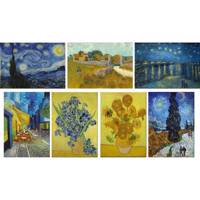 تابلو شاسی گالری هنری پیکاسو طرح آثار ونسان ونگوگ مجموعه 7 عددی Picasso Art Gallery Vincent Van Gogh Paintings Collection Pack of 7