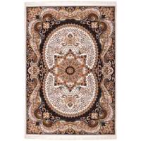 فرش ماشینی سرزمین فرش طرح چیچک زمینه کرم