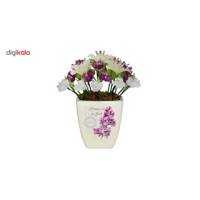 گلدان سرامیکی و گل های کریستال دست ساز سی دا کد CR01129e Sida CR01129e Crystal Flower and Ceramic Pot