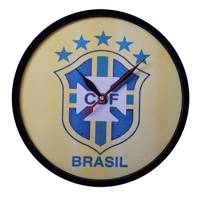 ساعت دیواری تیم ملی برزیل مدل سان تایم 411 Brasil National Football Team Clock Sun Time 411