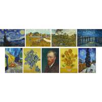 تابلو شاسی گالری هنری پیکاسو طرح آثار ونسان ونگوگ مجموعه 9 عددی - Picasso Art Gallery Vincent Van Gogh Paintings Collection Pack of 9