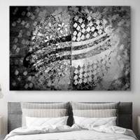 تابلو بوم خط روزتو طرح پنج نقطه 6 Ruzeto Panj noghte 6 Canvas