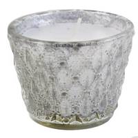 شمع دریم کندل مدل لوزی برجسته Silver با رایحه عطری شکلات شیری