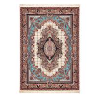 فرش ماشینی دربار طرح لیلی کد FR37 زمینه کرم