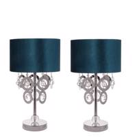 آباژور رومیزی دیلایت کد301Silver AFx2بسته 2 عددی Delight 301Silver AFx2 Table Lamp Pack Of 2