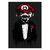 تابلوی ونسونی طرح Super Mario Father سایز 30x40 Wensoni Super Mario Father Chassis 30x40