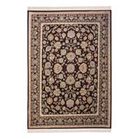 فرش ماشینی کتیبه طرح نازنین کد FR115 زمینه سرمه ای