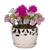 گلدان سرامیک و گل های کریستال دست ساز سی دا کد CR01142c Sida CR01142c Crystal Flower and Ceramic Pot