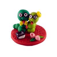 مجسمه خمیری ثمین مدل Lovely Worms Samin Lovely Worms Dough Statue