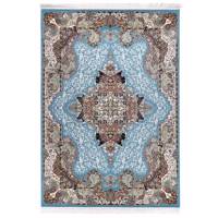 فرش ماشینی دنیای فرش طرح الی زمینه آبی