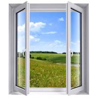 استیکر سه بعدی ژیوار طرح پنجره های رو به دشت سبز - Zhivar Windows Facing The Green Field 3D Sticker