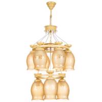 لوستر چشمه نور 9 شعله کد G559/6_3CR - Cheshmeh Noor G559/6_3CR Nine Flames Chandelier