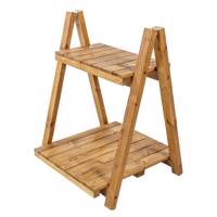 استند گل ترمه چوب مدل دو طبقه Thermechoob Two Shelf Stand Flower