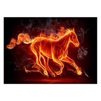 تابلو شاسی ونسونی طرح Fiery Horse سایز 50x70 سانتی متر Wensoni Fiery Horse Chassis Size 50 x 70 Cm