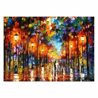 تابلو شاسی ونسونی طرح Leonid Afremov Evening Stroll سایز 50x70 سانتی متر Wensoni Leonid Afremov Evening Stroll Chassis Size 50 x 70 Cm