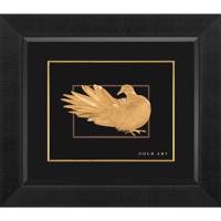 تابلوی طلاکوب زرسام طرح Fantail سایز 40 × 35 سانتی متر Zarsam Fantail Golden Tableau Size 35 x 40 cm