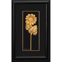 تابلوی طلاکوب زرسام طرح آفتابگردان سایز 22 × 35 سانتی متر Zarsam Sunflower Golden Tableau Size 35 x 22 cm