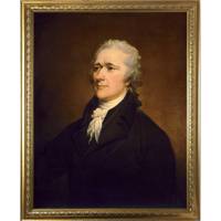 تابلو گالری هنری پیکاسو طرح پرتره الکساندر همیلتون قاب طلایی