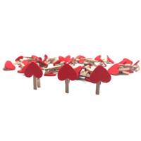 گیره قلبی 50 عددی Decorative Heart Shaped Peg Pack Of 50