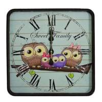 ساعت دیواری گلدن طرح جغد خانواده کد 10010169