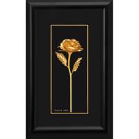 تابلوی طلاکوب زرسام طرح گل رز سایز 22 × 35 سانتی متر Zarsam Rose Golden Tableau Size 35 x 22 cm