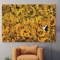 تابلو بوم خط روزتو طرح هیچ Rouzeto Hich Canvas