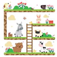 استیکر سالسو طرح بازی حیوانات - Salso Animal Games Sticker