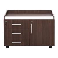 کمد اداری چرخ دار فرآذین مدل FAD-102 بلوطی تیره Farazin FAD-102 Dark Oak Wheeled Cupboard