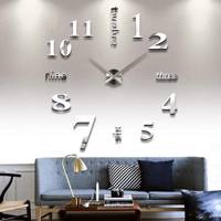 ساعت دیواری پدیده شاپ مدل Number نقره ای Padidehshop Number Silver Wall Clock