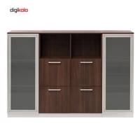 کمد اداری فرآذین مدل FED-SP7-01 بلوطی تیره Farazin FED-SP7-01 Dark Oak Cupboard