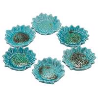 ست هفت سین طرح گل آفتابگردان - 6 تکه Sun Flower Haft Seen Set - 6 Pieces