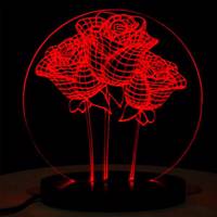 چراغ خواب سه بعدی سهیل مدل گل - Soheil Flower 3D Night Light