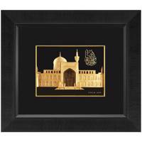 تابلوی طلاکوب زرسام طرح حرم امام رضا سایز 35 × 40 سانتی متر Zarsam The Shrine Of Imam Reza Golden Tableau Size 40 x 35 cm