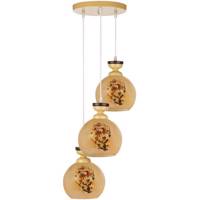 چراغ آویز چشمه نور سه شعله کدG558/3H-CR - Cheshmeh Noor G558/3H-CR Three Flame Hanging Lamp