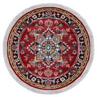 فرش ماشینی سهند کد P648.BJ طرح هریس زمینه قرمز Sahand Model Heris Mechine Made Carpet Code P648.BJ Red