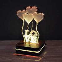 چراغ خواب موهومی طرح LOVE هفت رنگ Mohomi Wirelight 7 Color Lamp LOVE