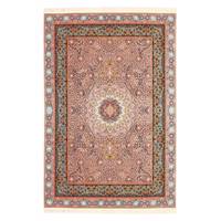 فرش ماشینی بایر طرح گلاریس کد FR39 زمینه گردویی