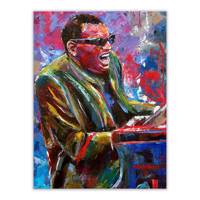 تابلو شاسی گالری آگاپه مدل E25 طرح Ray Charles - Agape Gallery E25 Ray Charles MDF Printed Mount