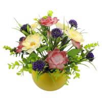 گلدان سرامیک و گل های کریستال دست ساز قشنگه کد Ghg-002 Ghashange Ghg-002 Crystal Flower And Ceramic Pot