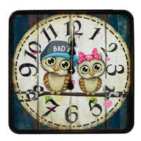 ساعت دیواری گلدن طرح جغد زوج کد 10010172