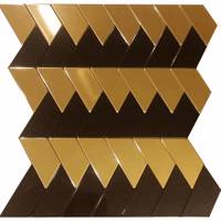 کاشی آلومینیومی ماریکو مدل Trapezoid-GB نمونه تک عددی 24.5x27 Marico Trapezoid-GB Peel and Stick Aluminum Tile - Sample 1 pcs