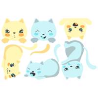 استیکر کلید و پریز سالسو طرح Cute Cat Salso Cute Cat Sticker