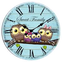 ساعت دیواری گلدن طرح جغد کد 10010132